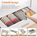 Lifewit Underwear Drawer Organizer for Closet 8 Pack, 3 Sizes Dresser Organizer Dividers, Deep Fabric Foldable Drawer Storage Organizer Bins for Clothes, Sock, Bra, Lingerie, Undies