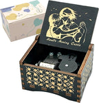 Pursuestar HowlMoving Castle-Merry Go Round of Life Wind Up Music Box, Vintage Engraved Wood Mechanism Musical Gifts for Birthday Valentine's Day Christmas Thanksgiving