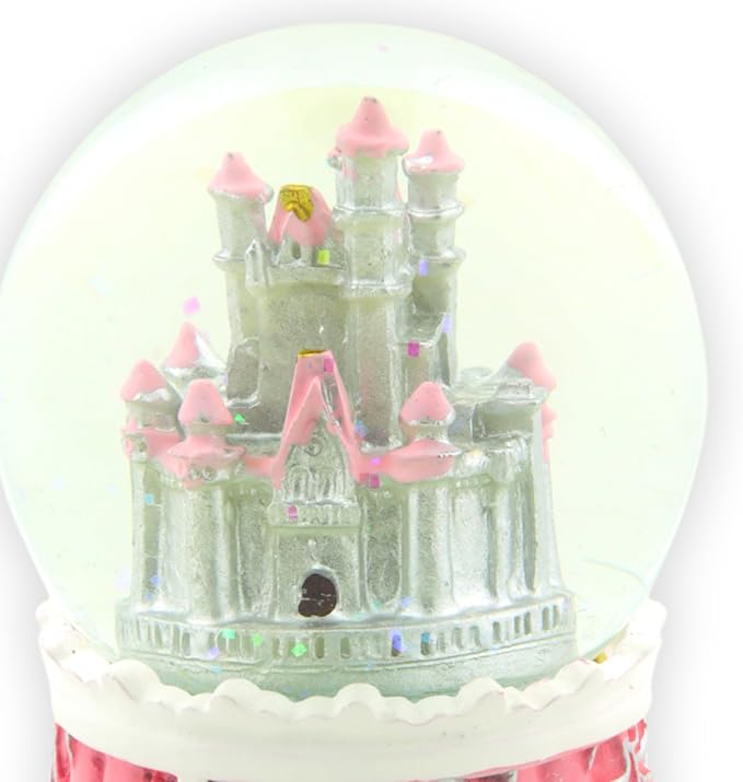 Castle Snowglobe, Globe Decoration with Glitter, Home Decor and Florida Souvenir, 2.5 by 2.5 Inches
