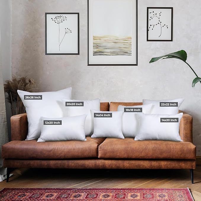 Utopia Bedding Throw Pillows (Set of 1, White) – 12 x 20 Inches Down Alternative Pillows for Bed, Sofa, and Couch - Fluffy Decorative Stuffer Pillow for Indoors & Outdoors
