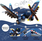 Corsair Metal Model Airplane Kit - Retro Iron Military Aircraft Model Decorative Collectible Metal Diecast Plane Model Vintage Home Decor Gifts