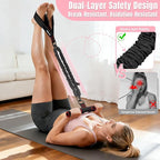 Upgraded Multifunction Pedal Resistance Band with Handle, 3 Tube Adjustable Resistance Bands for Abdomen, Waist, Arm, Core/ABS, Leg Workout - Sit Up Exercise Equipment for Women