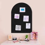 Large Cork Board for Wall & Office Decor, 36" x 24" Arched Felt Bulletin Board Pin Board Vision Board with 30 Pins – 6 Customizable Wall Tiles for Office Home Bedroom, Photo & Picture Display
