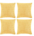 Fancy Homi 4 Packs Decorative Throw Pillow Covers for Living Room Couch Bed, Modern Farmhouse Boho Home Décor Accent Cushion Case, 24" x 24", Yellow