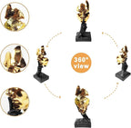 Thinker Statue-Silence is Gold-Abstract Art Figurine Decor - 12" H No Hear No See No Speak Modern Home Resin Sculptures Decorative Objects Decor for Home Office Bookshelf Desktop