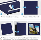 MaxGear Large Cork Board for Wall 48" x 36" Dark Blue Bulletin Board, 12 Pack Felt Wall Tiles with Pushpins, Cork Boards for Office Pin Board Tack Board for Photo Meno Decor
