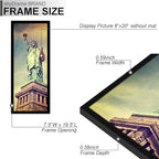 100% Solid Wood 8x20 Picture Frame Set of 3, Black Frame for 8 x 20 Inch Picture Poster Photo, Light Weight 8 by 20 HQ Matte Black Frame for Wall - 3 Pack/Black/8"x20"