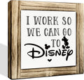 Work Desk Signs, Box Sign Wood Desk Sign Decor, Home Office Tabletop Decors, Work Inspired Wood Sign, Office Gift for Friends Women, Coworker Gift, Decorative Wooden Plaque 5.9×5.9 inches