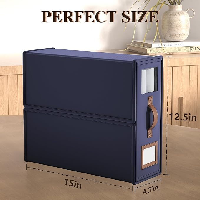 4 Pack Foldable Bed Sheets Set Organizers and Storage(King & Queen Size),Linen Fabric Closet Organizers with Window,Folding Bedding Storage Box for Bedsheets and Pillow Cube Organizer-Blue