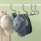 Mkono Hat Organizer for Baseball Caps Metal Hat Rack for Closet Hat Hangers Baseball Cap Holder Hat Storage Organizer Holds 40 Caps, Set of 4, Black