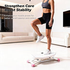 Stridon Balance Board for Adults - 3-in-1 Stepper with Resistance Bands & Portable Wobble Board Featuring LCD Monitor, 300 lbs Capacity Ski Balance Trainer for Full Body Workout at Home Gym
