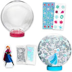 Disney Frozen DIY Snow Globe for The Holidays Set - Bundle with 2 Create Your Own Snow Globes Featuring Ela & Anna Plus Tattoos, More | Disney Frozen Snow Globe Home Decorations