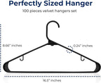 SereneLife 100-Pack Black Plastic Hangers – Ultra Lightweight Non-Slip Slim Clothes Hanger Set for Shirts, Pants, Coats & Dresses – Heavy Duty Space Saving Closet Organizer