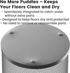 19.5" H Mesh Umbrella Stand - Ventilated Mesh Umbrella Holder for Entryway - Extra Capacity Storage for Umbrellas Canes & More - Freestanding Indoor Organizer 10.4" L x 10.4" W x 19.5" H - 4P Black