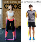 Coolrunner 7FT. Long Latex Free Elastic Flat Exercise Band Set of 3 with Carry Bag, Wide Fitness Resistance Bands for Pilates, Gym, Physical Therapy, Yoga, Carry Bag, Green & Yellow & Rose Red
