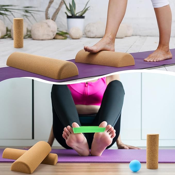 Soulchen Cork Balance Board, Foot Strengthener for Enhanced Foot Function, Textured Natural Ankle Stability Trainer, Balance Stability, Mobility Support, Improve Mobility and Prevent Falls
