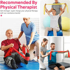 RENRANRING Resistance Bands for Working Out, Exercise Bands for Physical Therapy, Stretch, Recovery, Pilates, Rehab, Strength Training and Yoga Starter Set