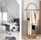 Freestanding Coat Rack with Marble Base Heavy Duty Clothes Rack Stand for Entryway, Bedroom, Living Room, Boutiques-67''H