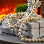 Jetec Decorative Books for Home Decor White Faux Farmhouse Stacked 3 Pieces Gift for Mother Teachers Friends Family for Coffee Tables Shelves with Wood Bead Tassels 58 Inch