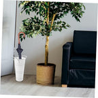 ABOOFAN Umbrella Rack Black Iron Umbrella Bucket White Wrought Iron Plant Indoor Plant Pots