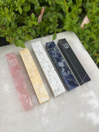 A&S Mezuzot Quartz Mezuzah Case with Engraved Shin Design Easy Peel and Stick Judaica Door Mezuza (Pink+Gold, 6 Inches)