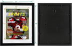 Goldfinch 2 Packs Sports Magazine Frames Displays Magazines Measuring 8.5 x 11.25 or 8.25 x 11 inches with Double White Core Matting, Deep Frame Moulding, with Installed Hanger