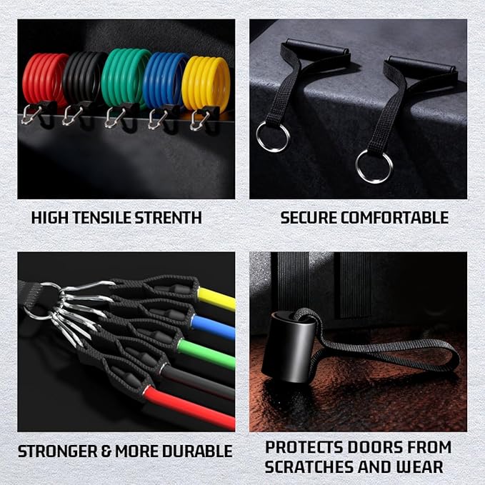 VEICK Resistance Bands, Exercise Bands, Workout Bands, Resistance Bands for Working Out with Handles for Men and Women, Exercising Bands for Fitness Weights Work Out at Home