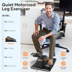 HOMGIM Under Desk Elliptical Machine - Quiet Motorized Leg Exerciser with Smart Remote, 12-Speed Manual Programs Auto/3 Auto Programs LCD Display & Bidirectional Motion for Home/Office