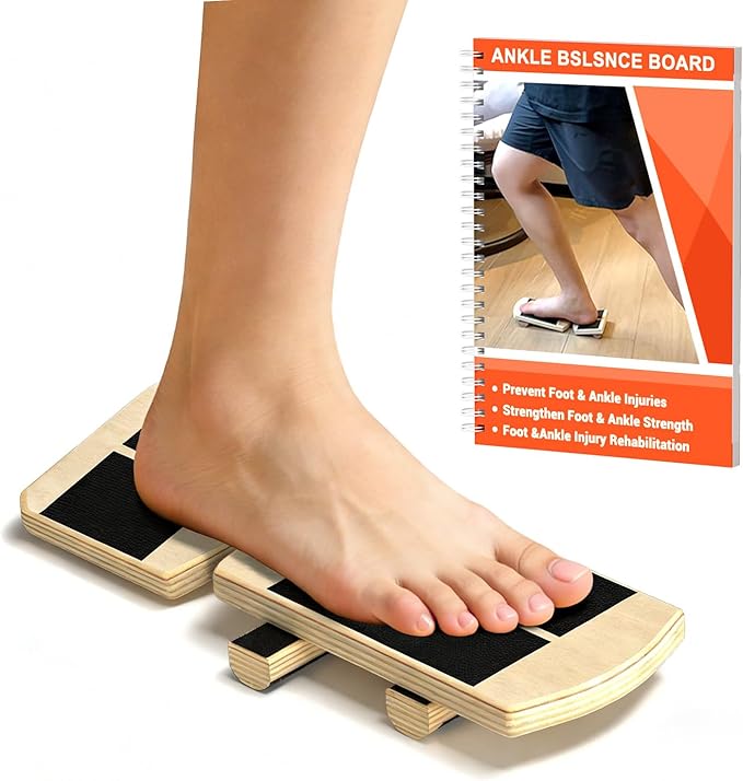Ankle Balance Board - Non-Slip Balance Board for Physical Therapy, Fast Injury Recovery & Core Strength - 300lbs Capacity - Ideal for Athletes, Seniors & Home Use-Accompanying Manual