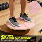 Wobble Aerobic Step Platform Balance Board with Non-skid Tpr Bump Surface, 360 Rotation for Stability Training, Versatile Home Gym Exercise Workout Step Aerobics Platform