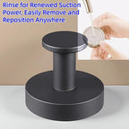 Suction Cup Wreath Hanger, 15 Lbs Heavy Duty Hooks for Christmas Holiday Decor, 2-Pack Black Wreath Holder with Strong Adhesion, No Drill Installation for Windows Glass Surfaces