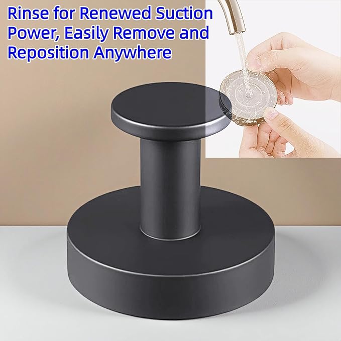 Suction Cup Wreath Hanger, 15 Lbs Heavy Duty Hooks for Christmas Holiday Decor, 2-Pack Black Wreath Holder with Strong Adhesion, No Drill Installation for Windows Glass Surfaces