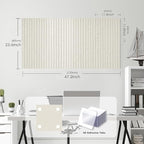 Large Cork Board for Office, 8 Pack Felt Wall Tiles with Slat Wall Paneling and Safe Removable Adhesive Tabs, Felt Bulletin Board Pin Board Cork Boards for Walls - Oatmeal