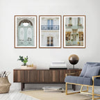 KAlRNE Vintage Italian Large Wall Art,Set of 3(24’’X36’’),Modern Paris Cityscape Wall Decor,European Street Picture, Europe Framed Canvas Prints For Living Room Bedroom Office Decor