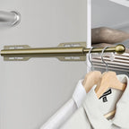 FIRJOY 12" Valet Rod for Closet Pull Out (1 Pack, Antique Brass)