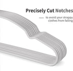 TOPIA HANGER Metal Hangers 20 Pack, Non Slip Clothes Hangers Space Saving, Heavy Duty Rubber Coated Wire Hanger for Coat, Shirt, Dress, Pants-Grey, CT12G
