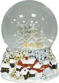Ashfield & Harkness Winterland Church Decorative Snow Globe with Wind Up Music Box and LED Battery Operated Light