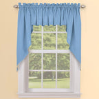 Lorraine Home Fashions 00200-SWAG-00003 Ribcord Swag Pair, 54-Inch x 38-Inch, Blue