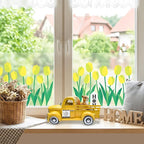 Farmhouse Lemon Decor 13.4 Inch Large Vintage Truck with 20 Magnets Interchangeable Seasonal Decor Rustic Metal Pickup Spring Summer Lemon Centerpieces for Tables Home Lemonade Party, Yellow