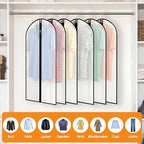 12 Pack Garment Bags 60 * 100cm, 40in PEVA Translucent Garment Covers, Suit Storage Bags, Dress Organizer Bags Used To Protect Shirts, Winter Coats, Jackets