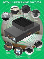 Under Bed Storage with Wheels, 2-Pack 58L Under the Bed Storage Containers with Lids, 1-Pack 15L Box, Organizer Bins Rolling Underbed Storage for Clothes, Underwear, Socks, Shoes - Delicate Style