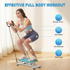 HOTSWEAT Balance Board, Ski Balancing Machine with 300 LBS Weight Capacity, Slide Stepper Stimulated Ski with Resistance Bands, Portable Balance Trainer for Full Body Workout