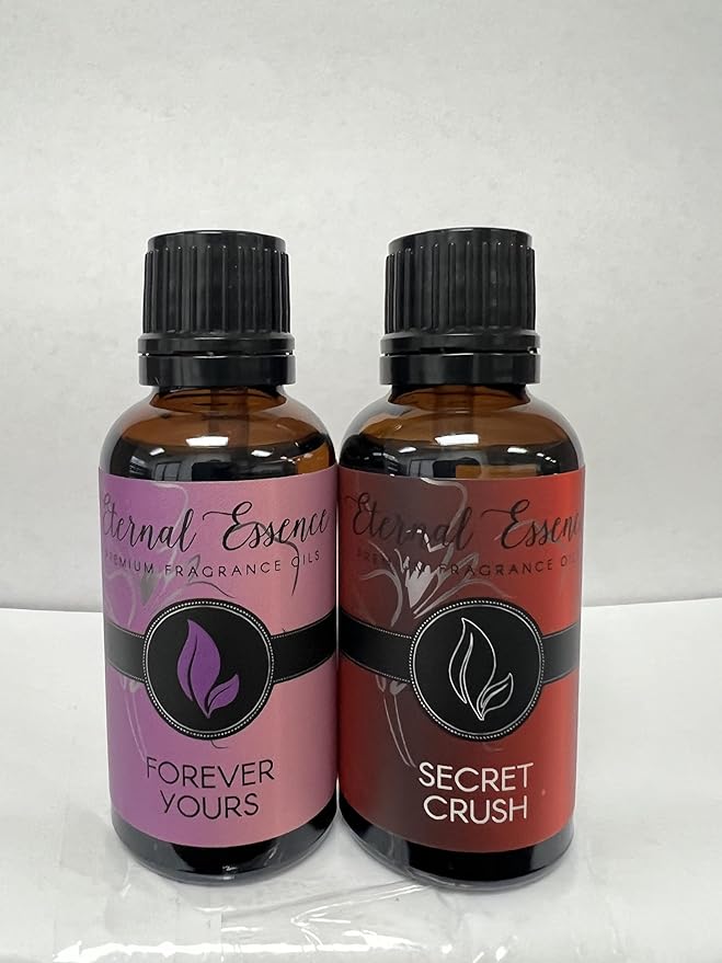 Eternal Essence Oils 2 Pack 30ml Premium Fragrance Oil - Forever Yours & Secret Crush - for Candle, Soap Making, Aromatherapy, Diffusers, Home Care, & Humidifiers