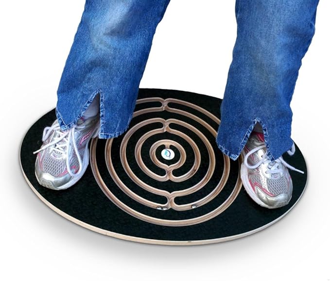 Challenge & Fun Labyrinth Balance Board, Sprint! With In-Line Marbles
