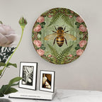 Art Nouveau William Morris Forest Roses And Bees Decorative Plate of 6", 7", 8", 10", Customize Christmas Ceramic Dinner Plates, Custom Gifts, Kitchen Display Household, with Vertical Stand