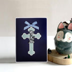 KOMI Baby Wall Cross Catholic Baptism Gifts for Boys Praying Boy Cross for Baptism First Holy Communion Christening Cross Decor