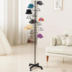 Montex Hat Rack Stand 15 Hooks, Hat Display Stand Metal, Hat Display for Stores, 15 Customisable Circular Hooks