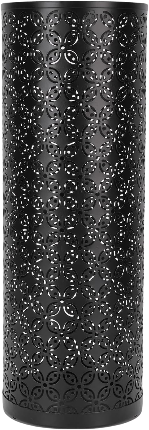 Metal Round Umbrella Stand Rack, FreeStanding Umbrella Holder for Entryway, Home, Office (Black)