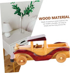 LIFKOME 1pc Vintage Wooden Car Model Decor Retro Wood Car Ornament for Home Desktop Chic Craft for Collectors and Unique Idea for Office and Bedroom Decor