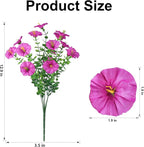 Ivydale 24 Bundles Artificial Flowers for Outdoors Spring Plants Outdoor Decor, Faux Silk Morning Glory Fake Flowers Bulk Realistic UV Resistant for Outside Porch Patio Window Garden Yard